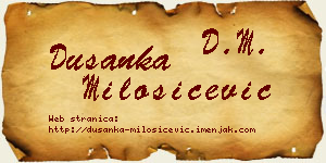 Dušanka Milošičević vizit kartica